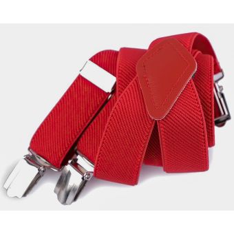 Šle dětské jednobarevné, délka 80cm, šíře 2,5cm, tvar Y, ČERVENÉ, 650263/07