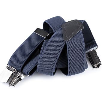 Šle dětské jednobarevné, délka 80cm, šíře 2,5cm, tvar Y, MODRÁ JEANS, 650263/09