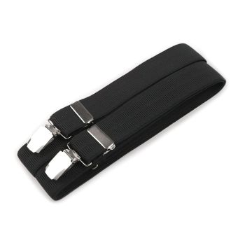 Šle pánské, délka 125cm, šíře 3cm, tvar X, černé vroubkované, 650255/40