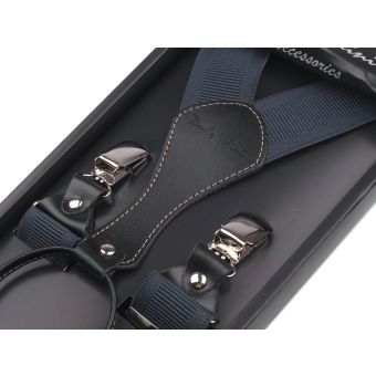 Šle pánské PAOLO UDINI / 07, délka 110cm, šíře 3,5cm, tvar Y, tmavě modré