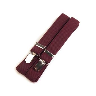 Šle pánské, délka 125cm, šíře 2,5cm, tvar X, bordó, 650254/21