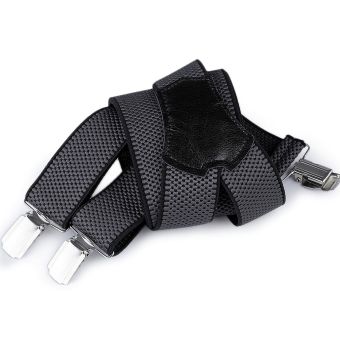 Šle pánské s texturou, délka 120cm, šíře 3,5cm, tvar Y, tmavě šedé, 650265/05