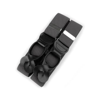 Šle pánské na knoflíky, délka 120cm, šíře 3,5cm, tvar Y, šedé jednobarevné, 650266/29