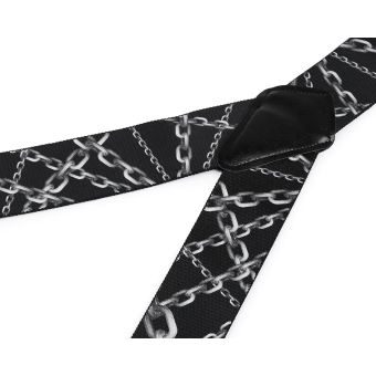 Šle pánské MOTORKÁŘSKÉ - ŘETĚZY ČERNÉ, délka 120cm, šíře 5cm, tvar Y, černé, 650369/02