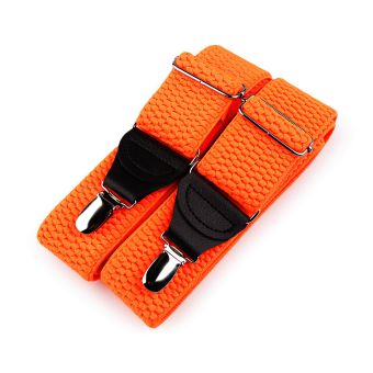 Šle pánské s texturou NEONOVÉ ORANŽOVÉ, délka 120cm, šíře 4cm, tvar Y, 650367/03