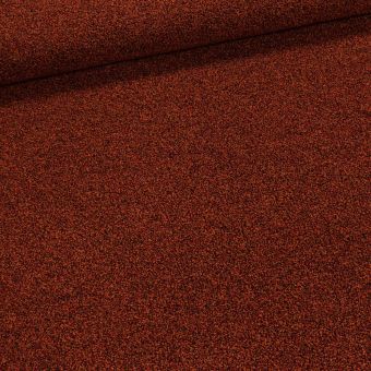 Směsový úplet / svetrovina 3105, oranžovo-hnědé zrnění, š.150cm (látka v metráži)