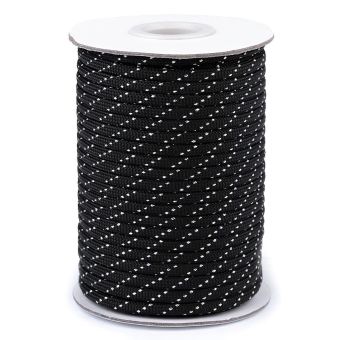 Šňůrka padáková 310230/4, černá, průměr 4mm (šňůra na metry)