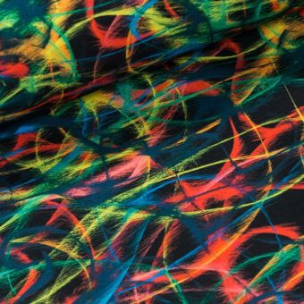 Softshell zimní 6-23124, barevné šmouhy 310g/m2, š.147cm (látka v metráži)