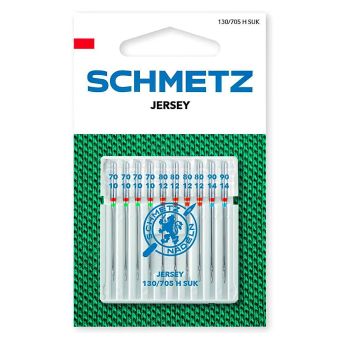 Strojové jehly SCHMETZ 130/705 H SUK XHS 70-90, jersey, balení 10 kusů