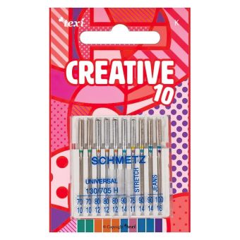 Strojové jehly TEXI CREATIVE 10 set jehel 130/705 H, balení 10 kusů