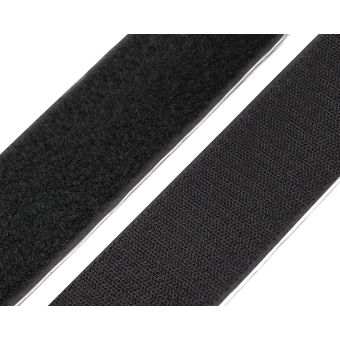 Suchý zip háček + plyš samolepící 070202 černý, šířka 5cm (v metráži)