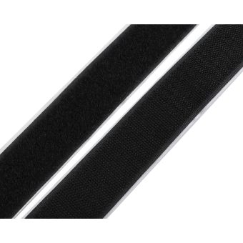 Suchý zip háček + plyš samolepící 750612 černý, šířka 3cm (v metráži)