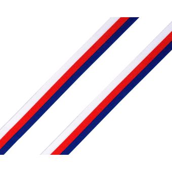 Taftová stuha TRIKOLORA CZ / Česká republika, šíře 1cm (stuha v metráži)