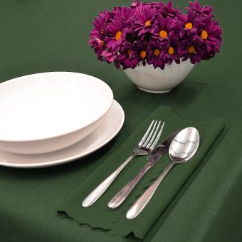 Nešpinivý / teflonový látkový ubrus UNI 3046 TMAVĚ ZELENÁ, (více rozměrů)