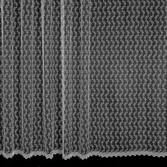 Tylová záclona BR81337 vyšívané větvičky, bílá (více výšek, v metráži)