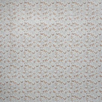 Ubrus PVC s textilním podkladem 1784-03, motýlci hnědí na bílém, š.140cm (metráž)