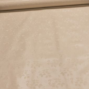 Ubrus PVC s textilním podkladem 5656003, béžový damaškový vzor listů, š.140cm (metráž)