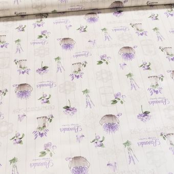 Ubrus PVC s textilním podkladem A43/01, levandule, fialová š.140cm (metráž)