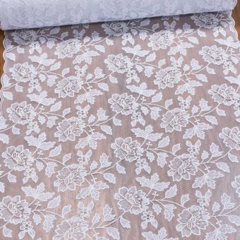 Ubrus PVC / štola DUTCH 2962 BI, krajka, bílá, š.50cm (metráž)