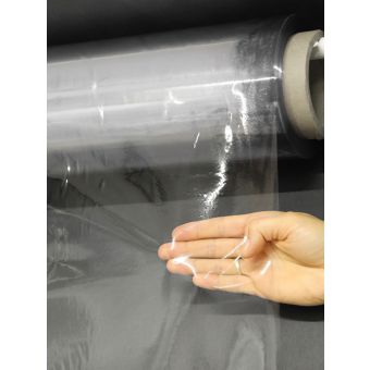 Ubrus PVC průhledný 0009, bez vzoru, š.130cm, role 50m