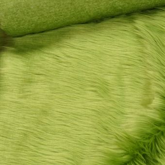 Umělá kožešina 8916 386-40 GRINCH dlouhý chlup, zelená, šíře 150cm (metráž)