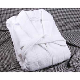 Župan SMARAGD bílý, bavlněné froté, unisex, 450g/m2, velikost L