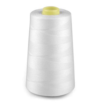 Univerzální poylesterová oděvní nit NTF pro overlocky/průmyslové/klasické šicí stroje, 502 bílá, návin 5000yd (4572m)