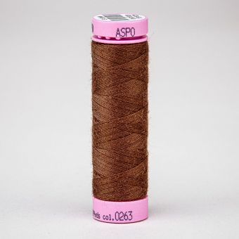 Univerzální šicí nit Amann ASPO 120 polyesterová, mléčně čokoládová hnědá 0263, návin 100m 