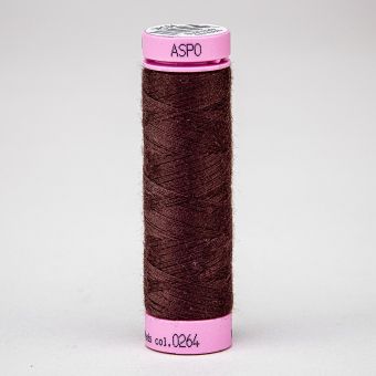 Univerzální šicí nit Amann ASPO 120 polyesterová, hnědá 0264, návin 100m 