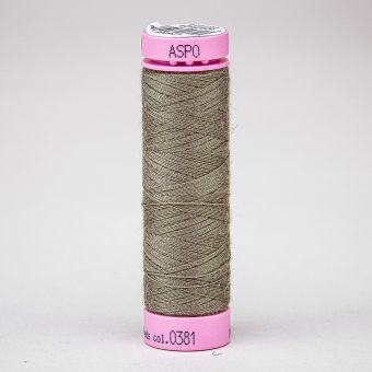 Univerzální šicí nit Amann ASPO 120 polyesterová, hnědá khaki 0381, návin 100m 