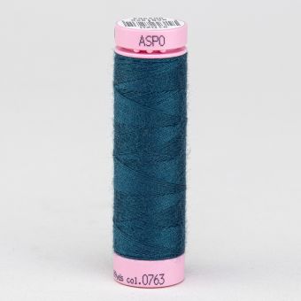Univerzální šicí nit Amann ASPO 120 polyesterová, tmavě petrolejová 0763, návin 100m 