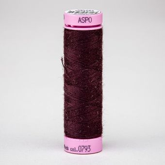 Univerzální šicí nit Amann ASPO 120 polyesterová, tmavě hnědo-bordová 0793, návin 100m 