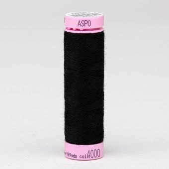 Univerzální šicí nit Amann ASPO 120 polyesterová, černá 4000, návin 100m 