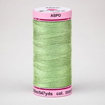 Univerzální šicí nit Amann ASPO 120 polyesterová, světle zelená 0091, návin 500m 