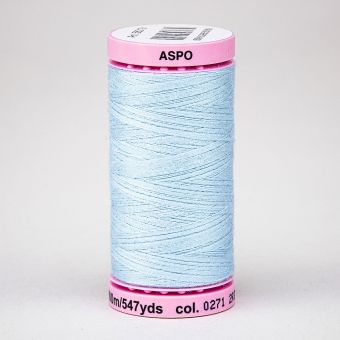 Univerzální šicí nit Amann ASPO 120 polyesterová, světle modrá 0271, návin 500m 