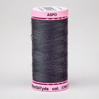 Univerzální šicí nit Amann ASPO 120 polyesterová, tmavě šedá 0348, návin 500m 