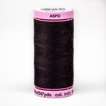 Univerzální šicí nit Amann ASPO 120 polyesterová, tmavě hnědá 0431, návin 500m 