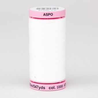 Univerzální šicí nit Amann ASPO 120 polyesterová, slonová kost bílá 1000, návin 500m 