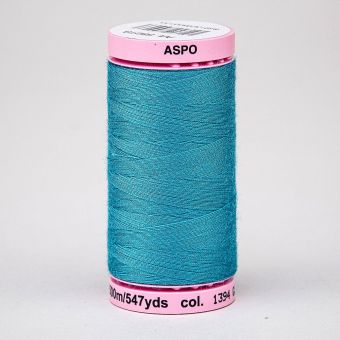 Univerzální šicí nit Amann ASPO 120 polyesterová, tyrkysová 1394, návin 500m 