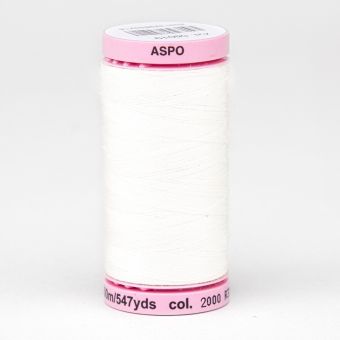 Univerzální šicí nit Amann ASPO 120 polyesterová, bílá 2000, návin 500m 