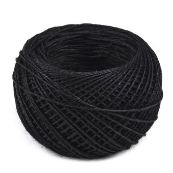 Univerzální šicí nit kovářská 240142/9005 lněná, černá, návin 50m, plastové pouzdro 