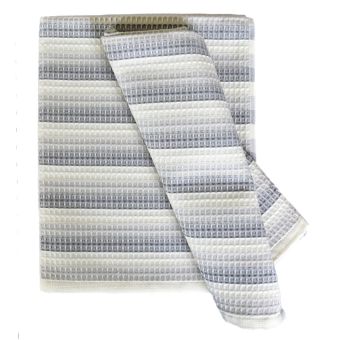 Vaflový pracovní bavlněný ručník ŠEDÝ PROUŽEK, 210g/m2, 50x100cm