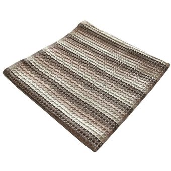 Vaflový pracovní bavlněný ručník HNĚDÝ PROUŽEK, 210g/m2, 50x100cm