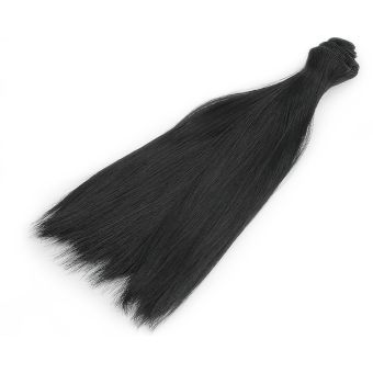 Paruka / vlasy pro panenky 800899/3 černá, délka vlasů 20cm, návin 1m