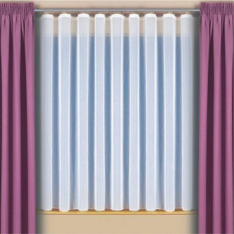 Voálová záclona UNI 001 s olůvkem, bílá (více výšek, v metráži)