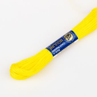 Vyšívací příze MOULINE / MULINKA 1652 kanárkově žlutá, jednobarevná, 2g/8m