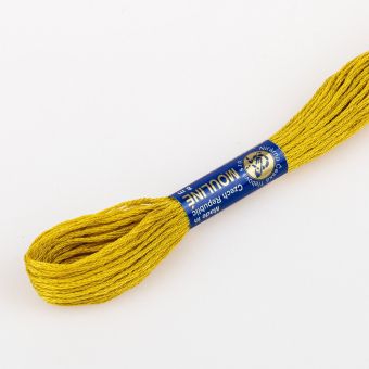 Vyšívací příze MOULINE / MULINKA 1762 žlutě okrová, jednobarevná, 2g/8m