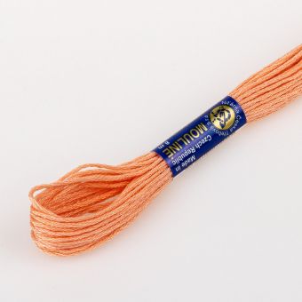Vyšívací příze MOULINE / MULINKA 2332 korálová růžovo-oranžová, jednobarevná, 2g/8m