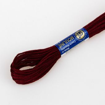 Vyšívací příze MOULINE / MULINKA 3492 tmavě vínová, jednobarevná, 2g/8m