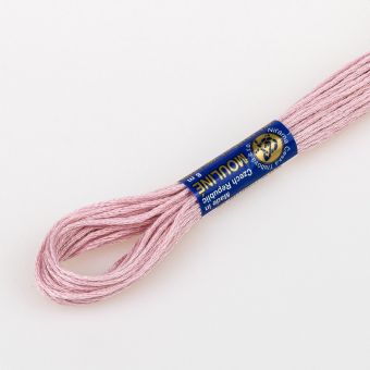 Vyšívací příze MOULINE / MULINKA 3812 světlá starorůžová, jednobarevná, 2g/8m